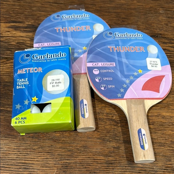 Other - Garlando Thunder Table‎ Tennis Set with Meteor Balls-NEW
